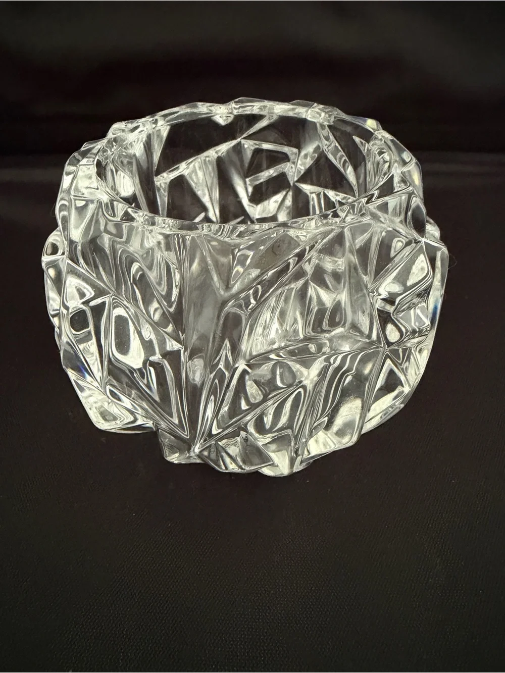Tiffany & Co. Rock Cut Crystal Votive Candle Holder